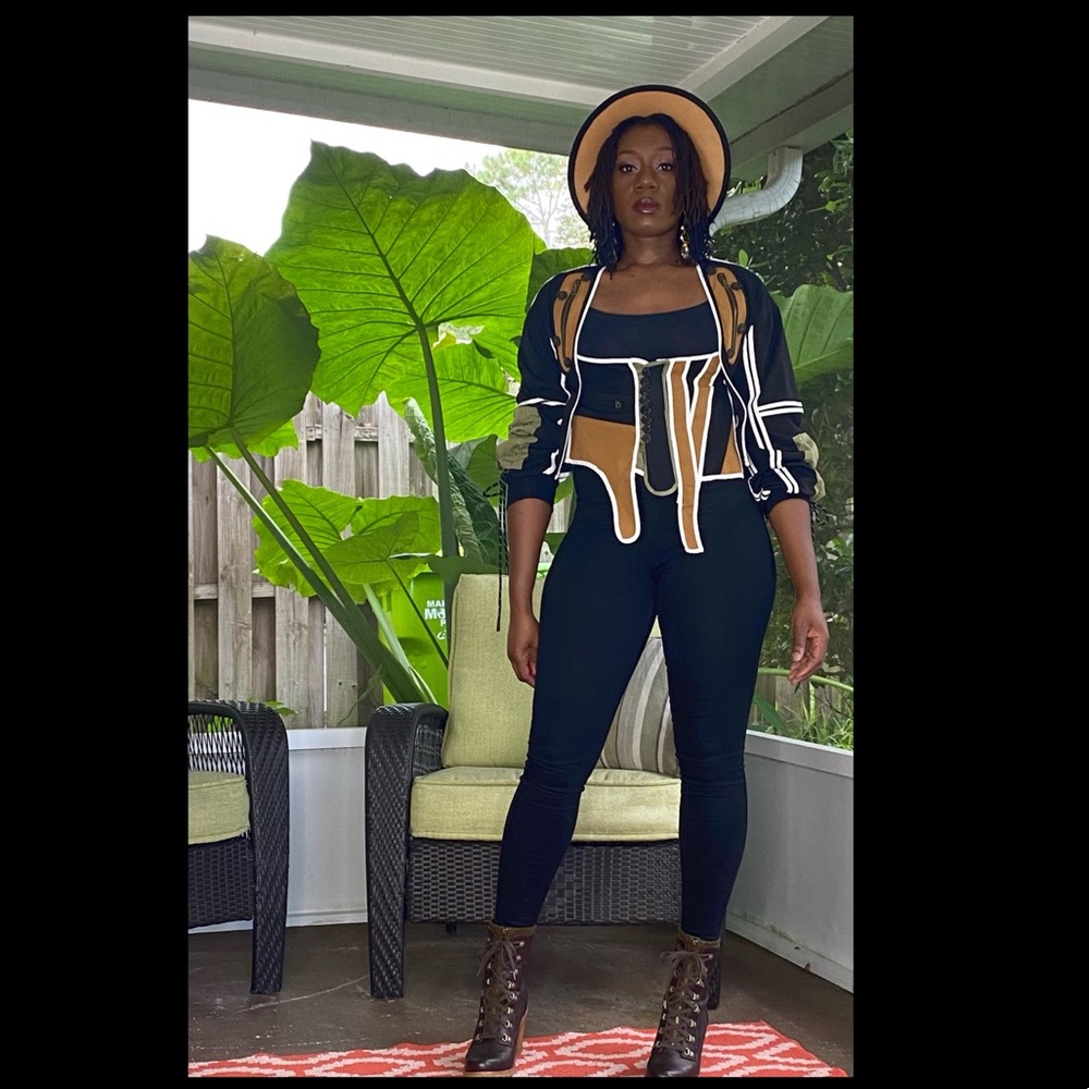 Zeena 2 Piece Lace up Jacket